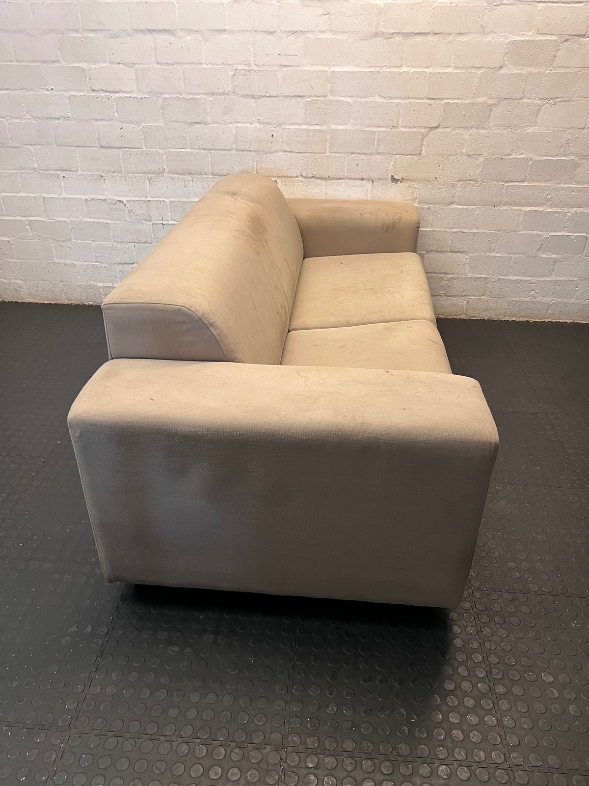 Coricraft Sand Beige 2 Seater Couch – back view