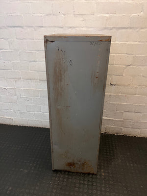 Grey 4-Drawer Metal Filing Cabinet – back view