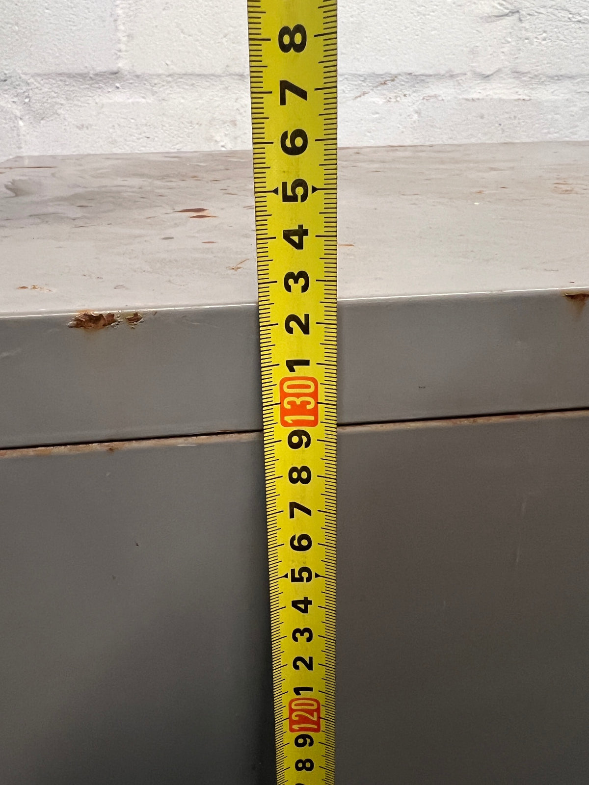 Grey 4-Drawer Metal Filing Cabinet – height measurement