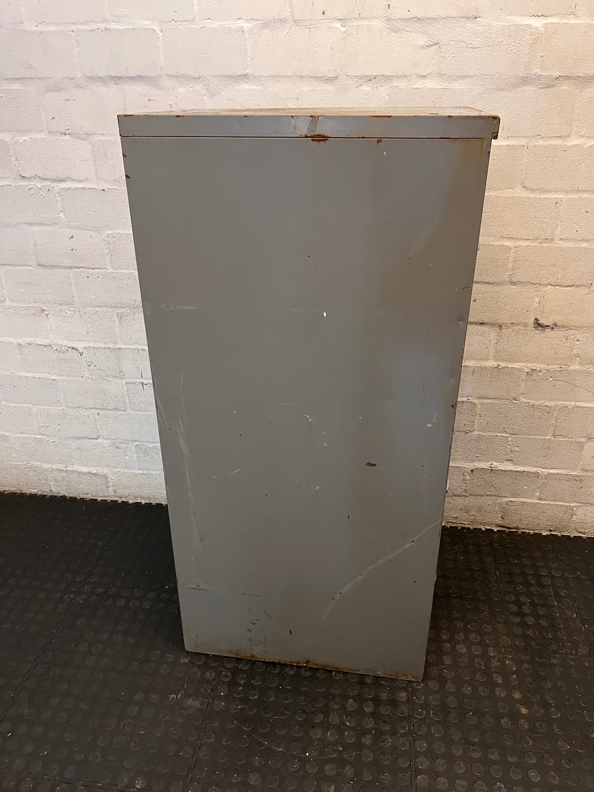 Grey 4-Drawer Metal Filing Cabinet – top view