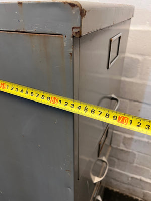 Grey 4-Drawer Metal Filing Cabinet – width measurement
