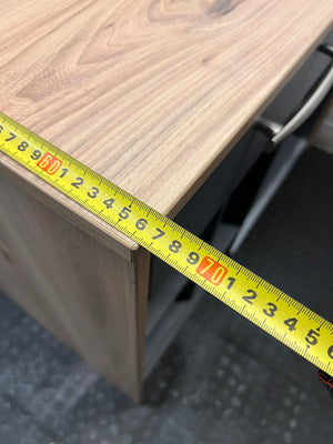 Two-Tone Computer Desk with Monitor Stand and Shelving – width measurement