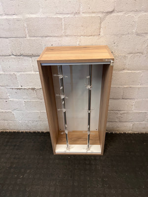 Wood Look Display Cabinet with Internal Racks – main front view