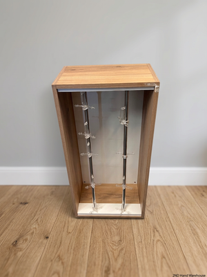 Wood Look Display Cabinet with Internal Racks – styled product image
