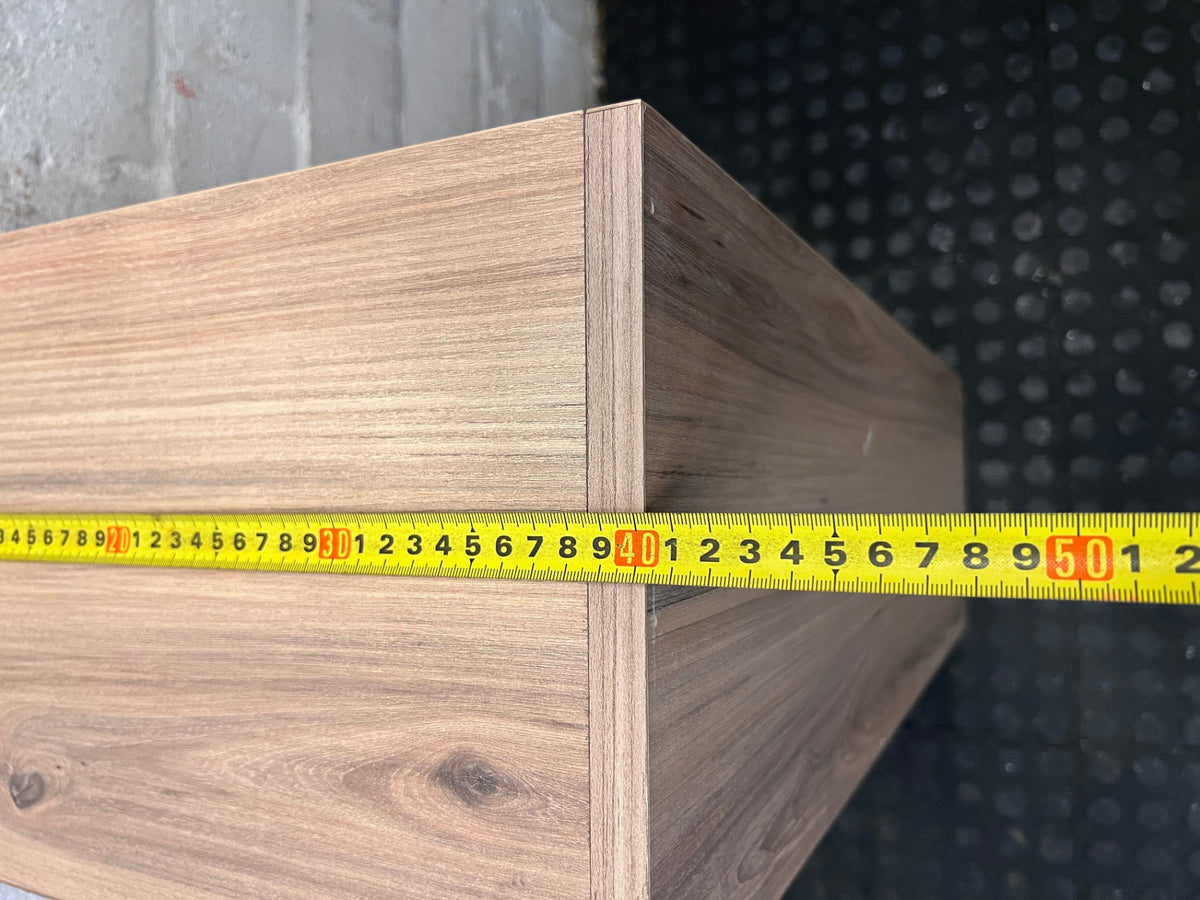 Wood Look Display Cabinet with Internal Racks – width measurement
