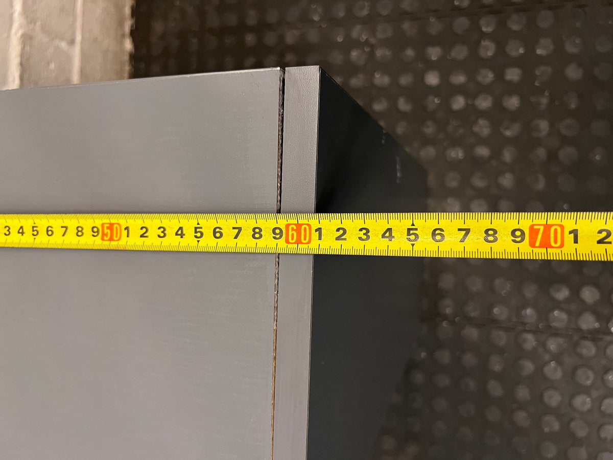 Modern White and Wood Wall-Mounted Storage Unit – width measurement