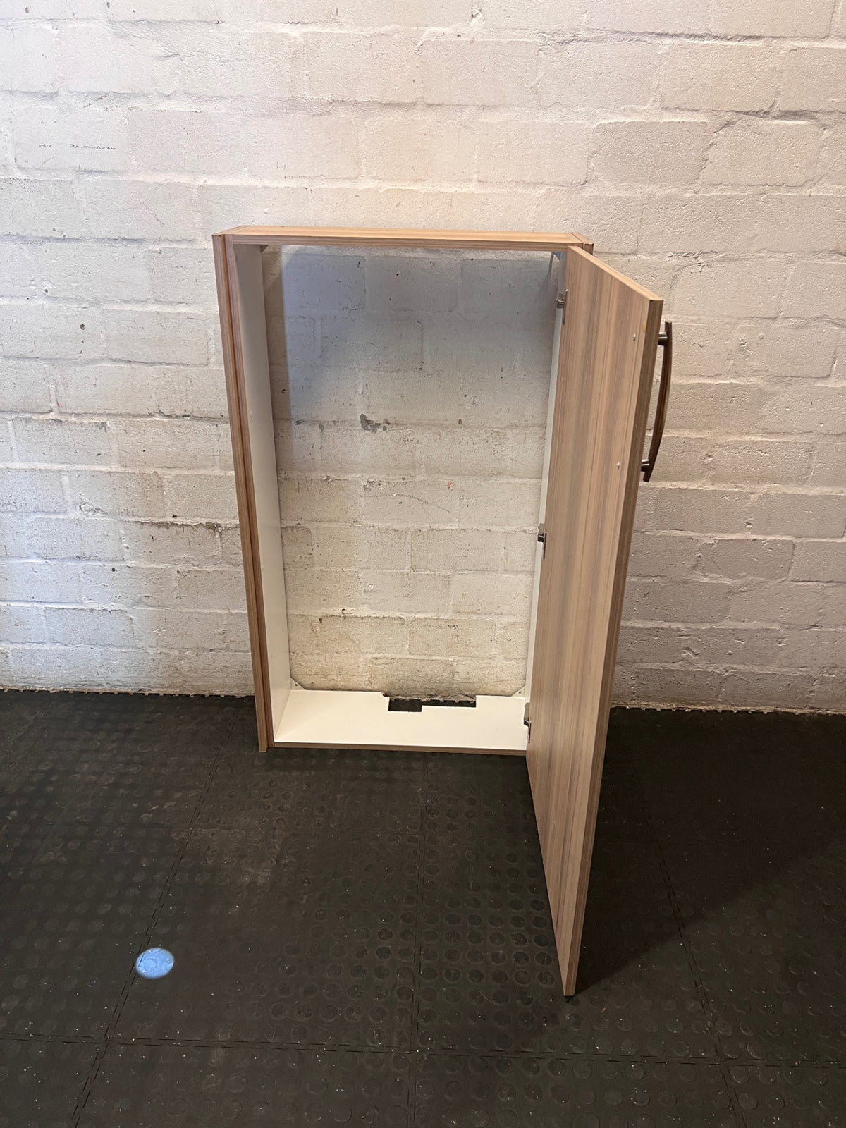 Slim Wood-Look Single Door Cabinet – side view