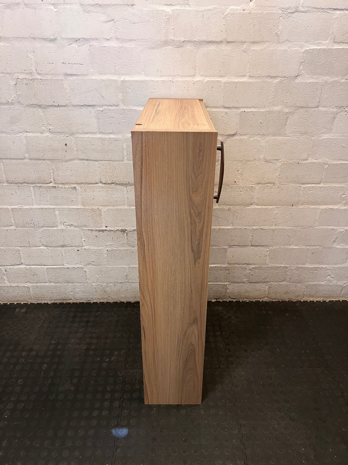 Slim Wood-Look Single Door Cabinet – top view