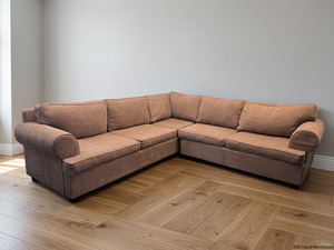 Large Brown L-Shape Corner Couch – styled product image