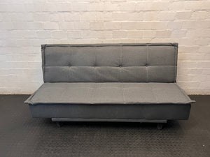 Grey Fabric Armless Sleeper Couch – main front view