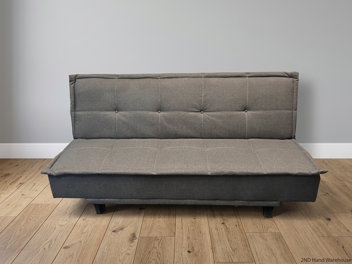 Grey Fabric Armless Sleeper Couch – styled product image