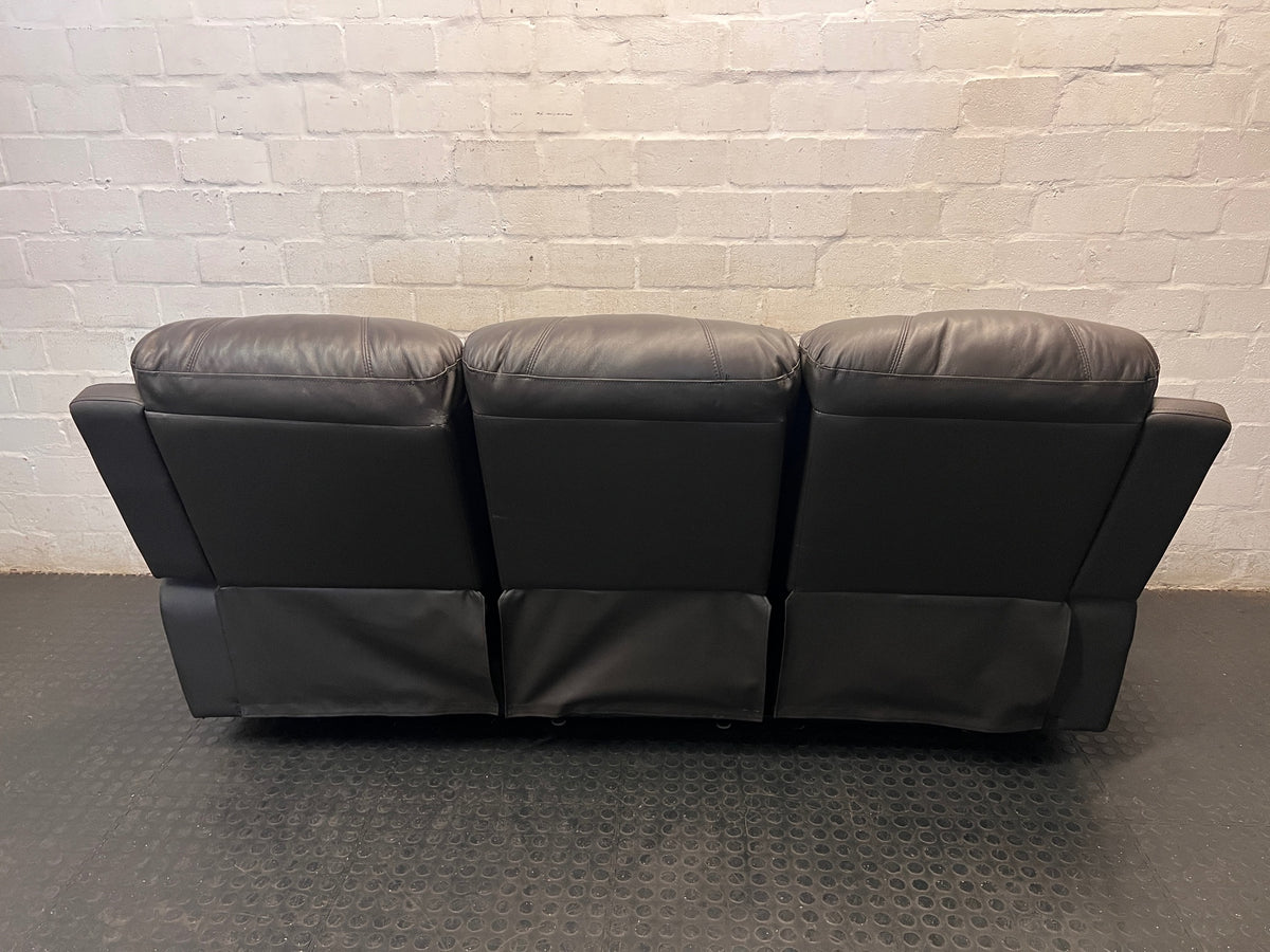 Brown 3 Seater Couch with High Back Support – back view