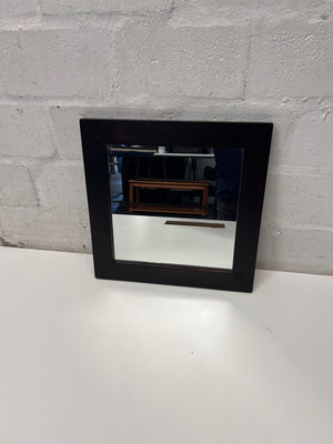 Square Dark Brown Framed Wall Mirror – main front view