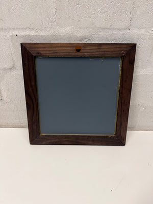 Square Dark Brown Framed Wall Mirror – side view