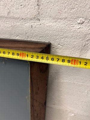 Square Dark Brown Framed Wall Mirror – width measurement