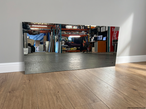 Large Frameless Rectangular Wall Mirror - Fair Condition - 2ndhandwarehouse.com