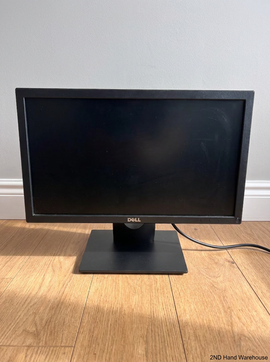 Black Dell Computer Monitor on Pedestal Stand — Good Working O - 2ndhandwarehouse.com