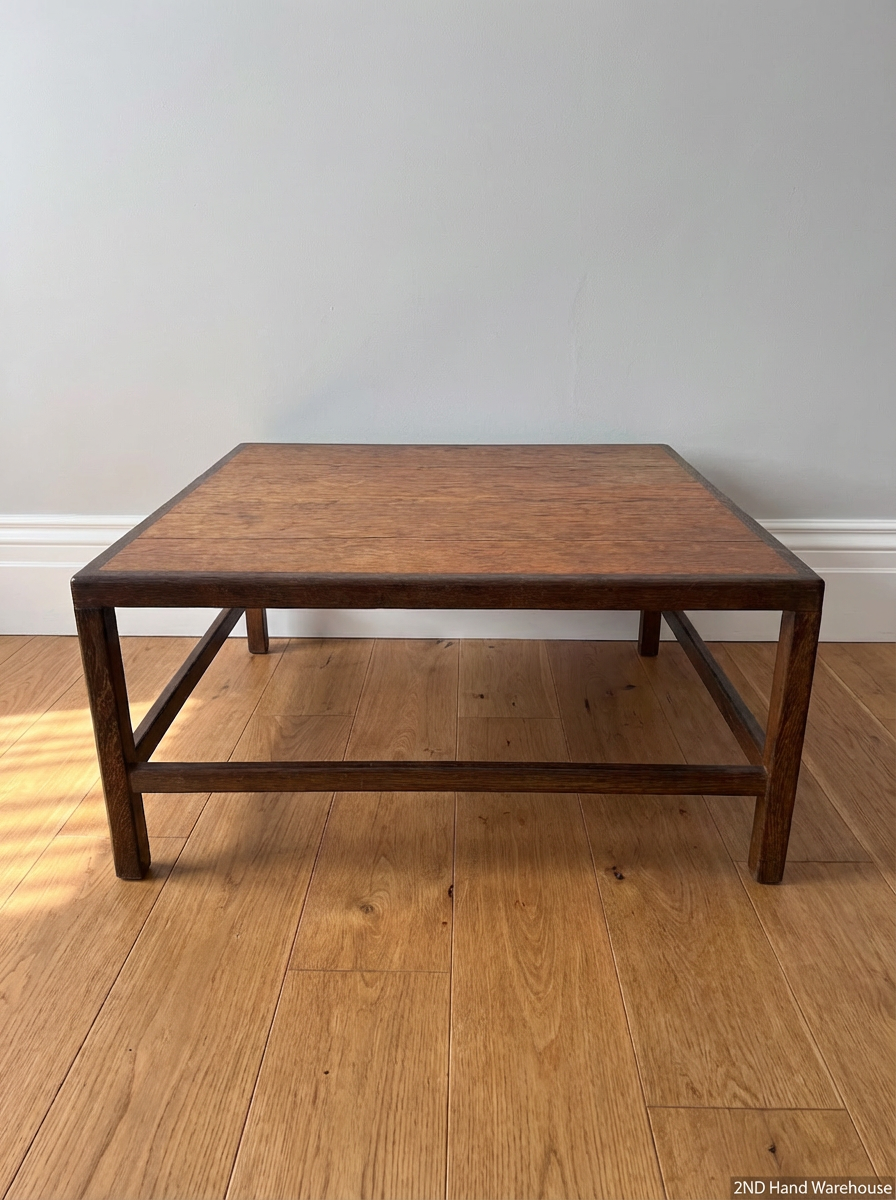 Vintage Two-Tone Square Coffee Table - 100cm