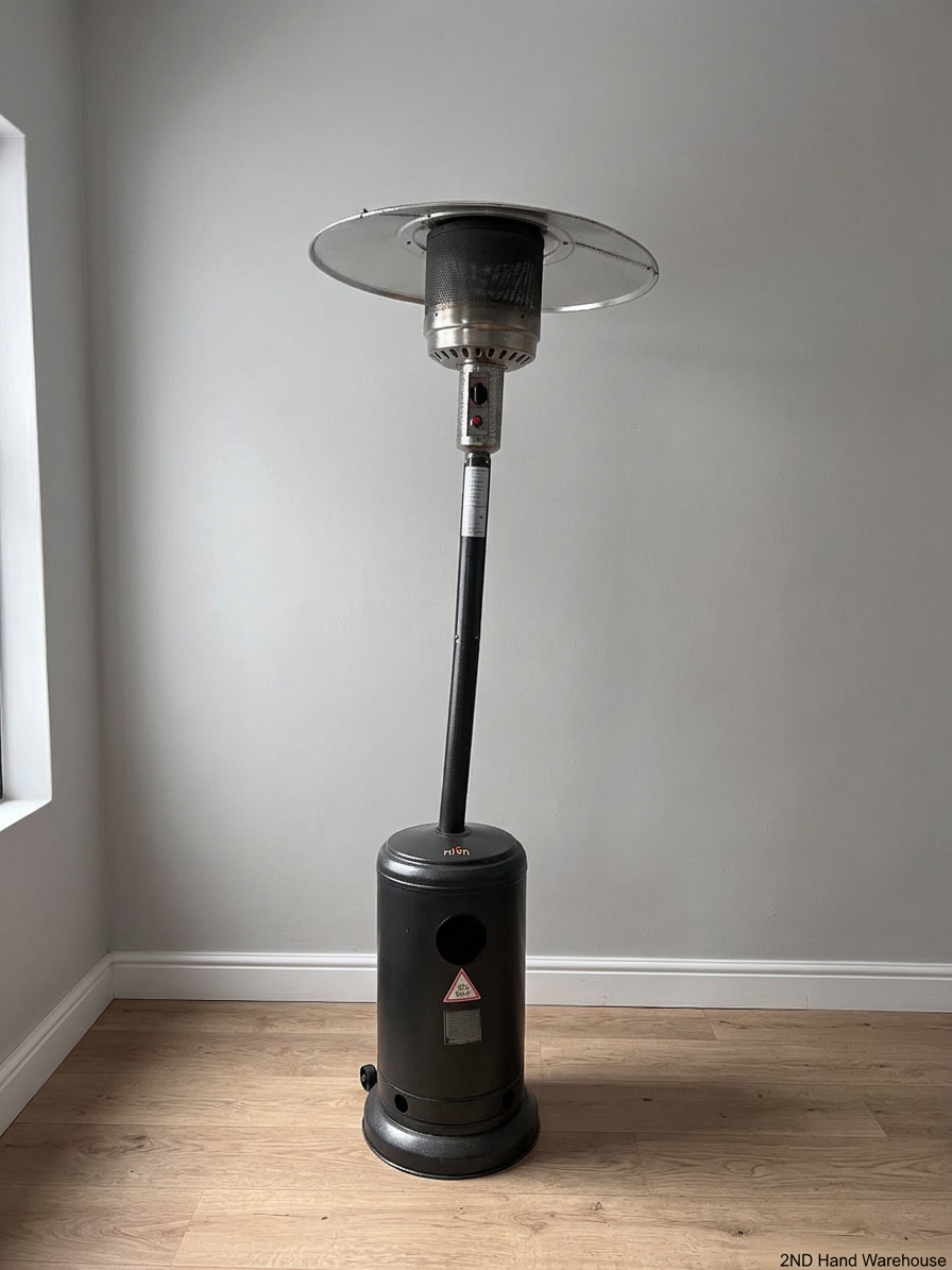 Alva Tall Gas Patio Heater with Silver Reflector — Good Working Order
