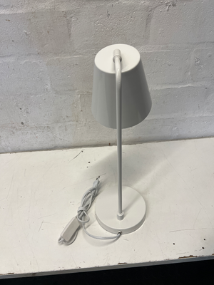 Pair of Minimalist White Metal Desk Lamps - 2ndhandwarehouse.com