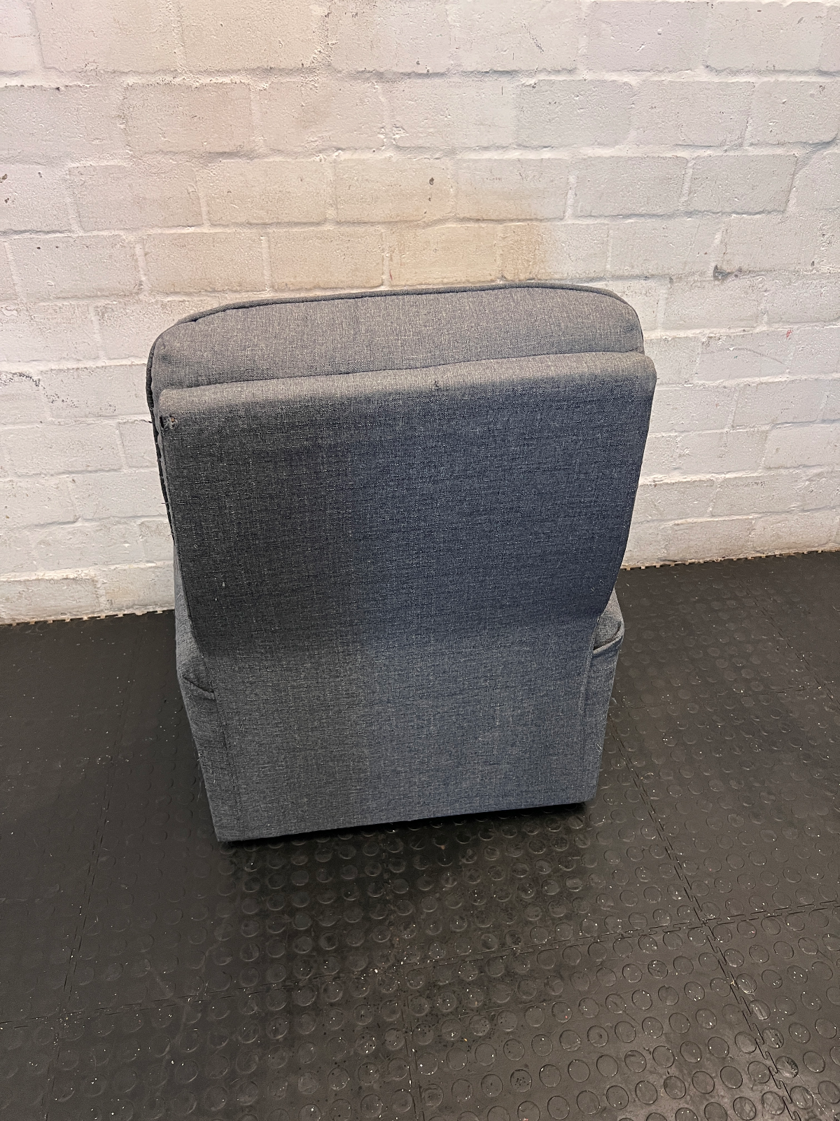 Lazy Boy Grey Fabric Recliner Armchair - Well Used - 2ndhandwarehouse.com