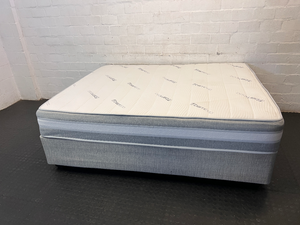 Restonic Firm Orthopaedic Queen Mattress & Base - Excellent Condition - 2ndhandwarehouse.com