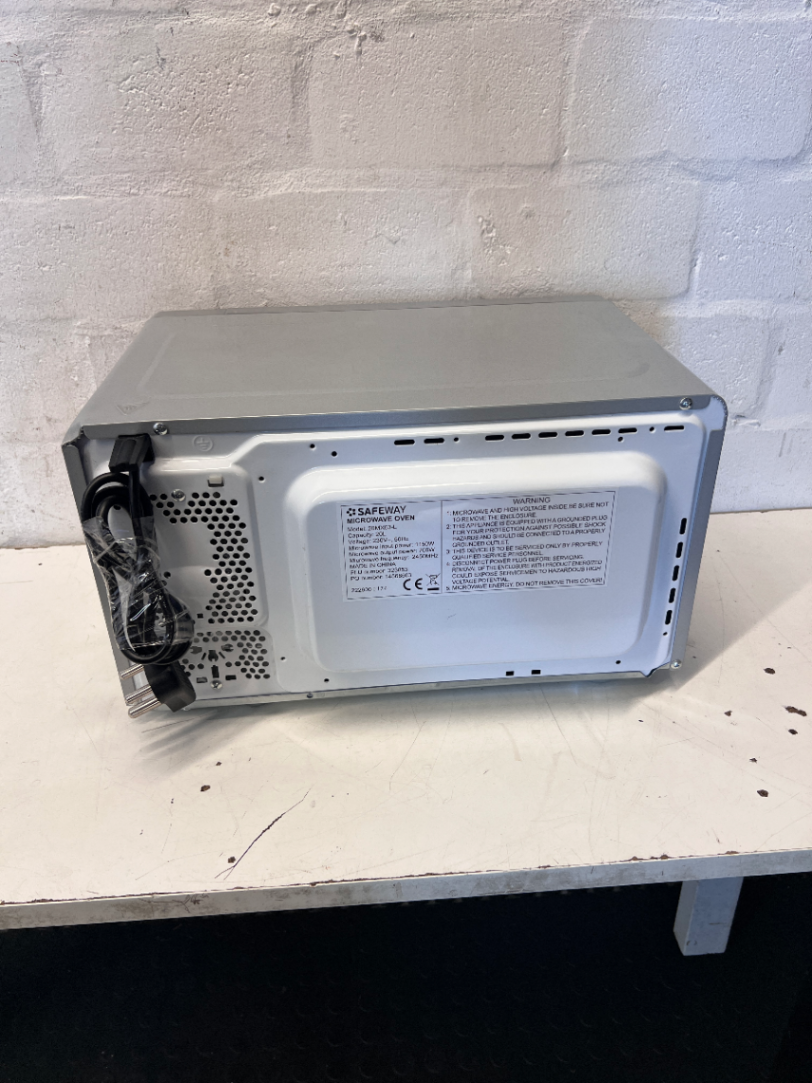 Safeway 20L Microwave - Good Condition with Minor Rear Dent - 2ndhandwarehouse.com