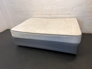 Double Bed & Mewar Iris Mattress - Grey Base (Staining & Scratches) - 2ndhandwarehouse.com