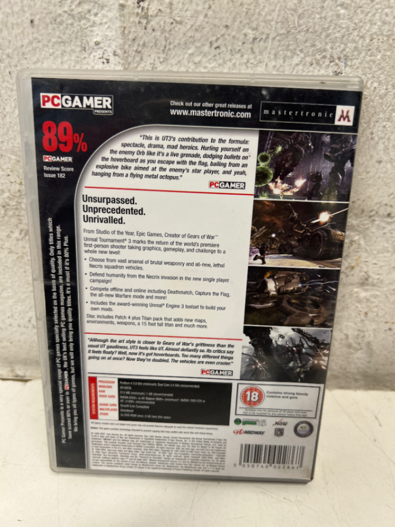 Unreal Tournament III PC DVD-ROM - Good Condition (PC Gamer Edition) - 2ndhandwarehouse.com
