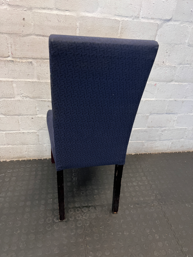 Set of 4 Navy Textured Dining Chairs - Scuffs on Legs - 2ndhandwarehouse.com