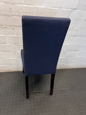 Set of 4 Navy Textured Dining Chairs - Scuffs on Legs - 2ndhandwarehouse.com