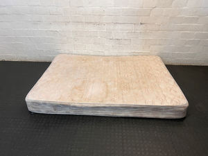 Quilted Double Bed Mattress & Base - Used, Fair Condition - 2ndhandwarehouse.com