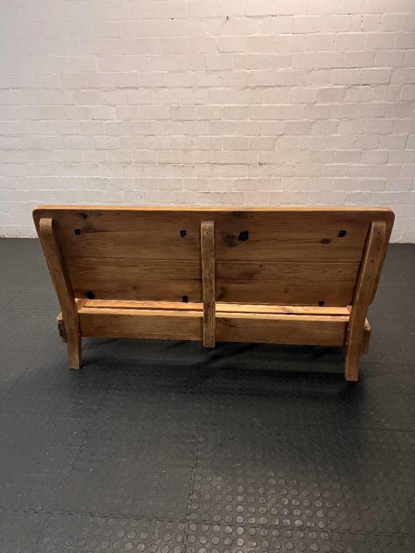 Rustic Reclaimed Pine Queen Bedframe - 2ndhandwarehouse.com