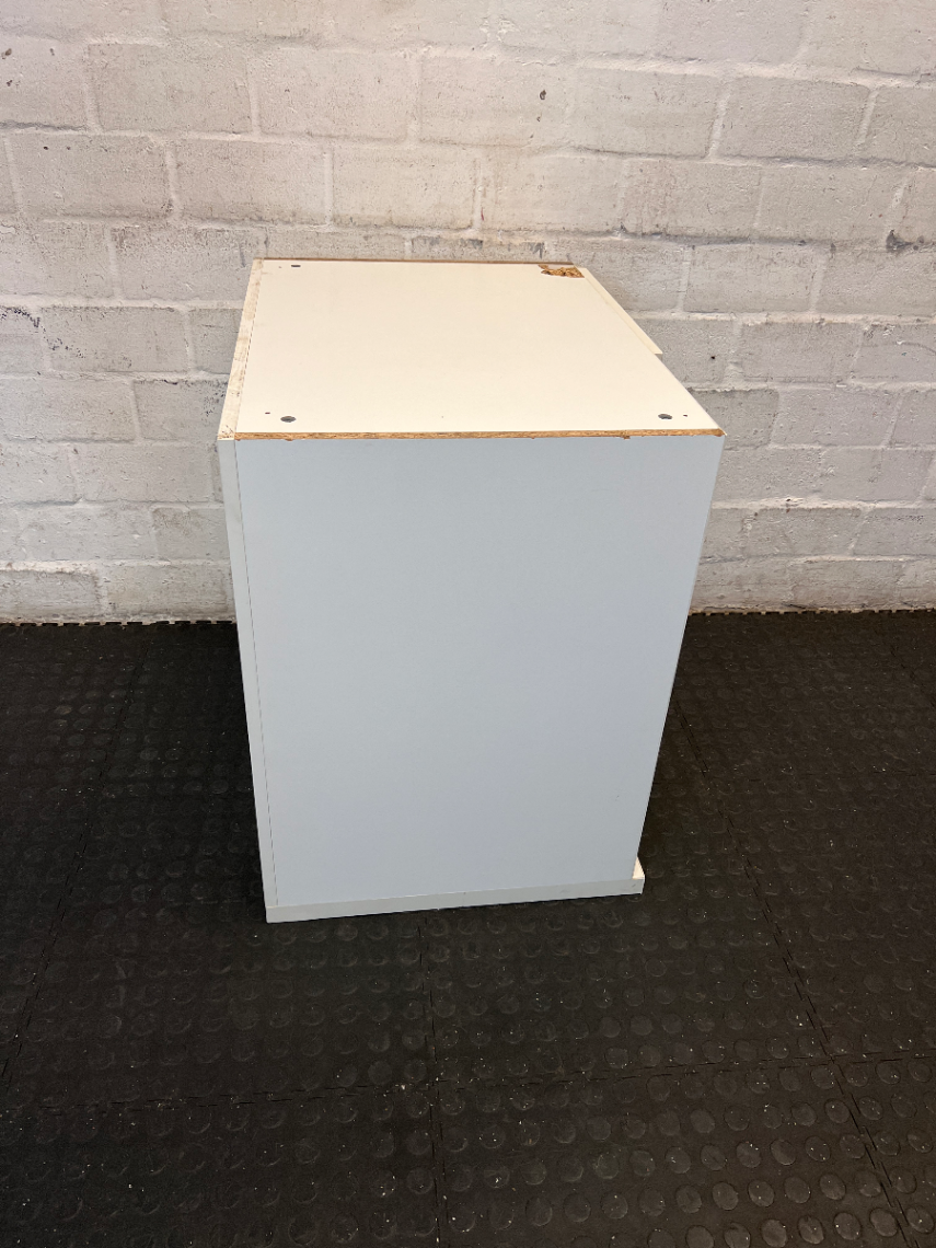 White Desk Pedestal with 3 Drawers - Visible Surface Wear - 2ndhandwarehouse.com