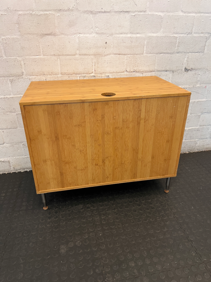 Bamboo-Style Organiser Unit — Damaged Underneath - 2ndhandwarehouse.com