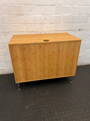 Bamboo-Style Organiser Unit — Damaged Underneath - 2ndhandwarehouse.com