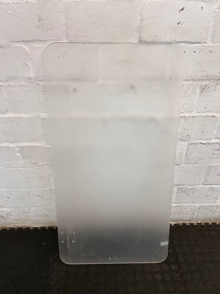 Frosted Acrylic Desk Privacy Divider (85cm x 38cm) — Surface Scratches - 2ndhandwarehouse.com