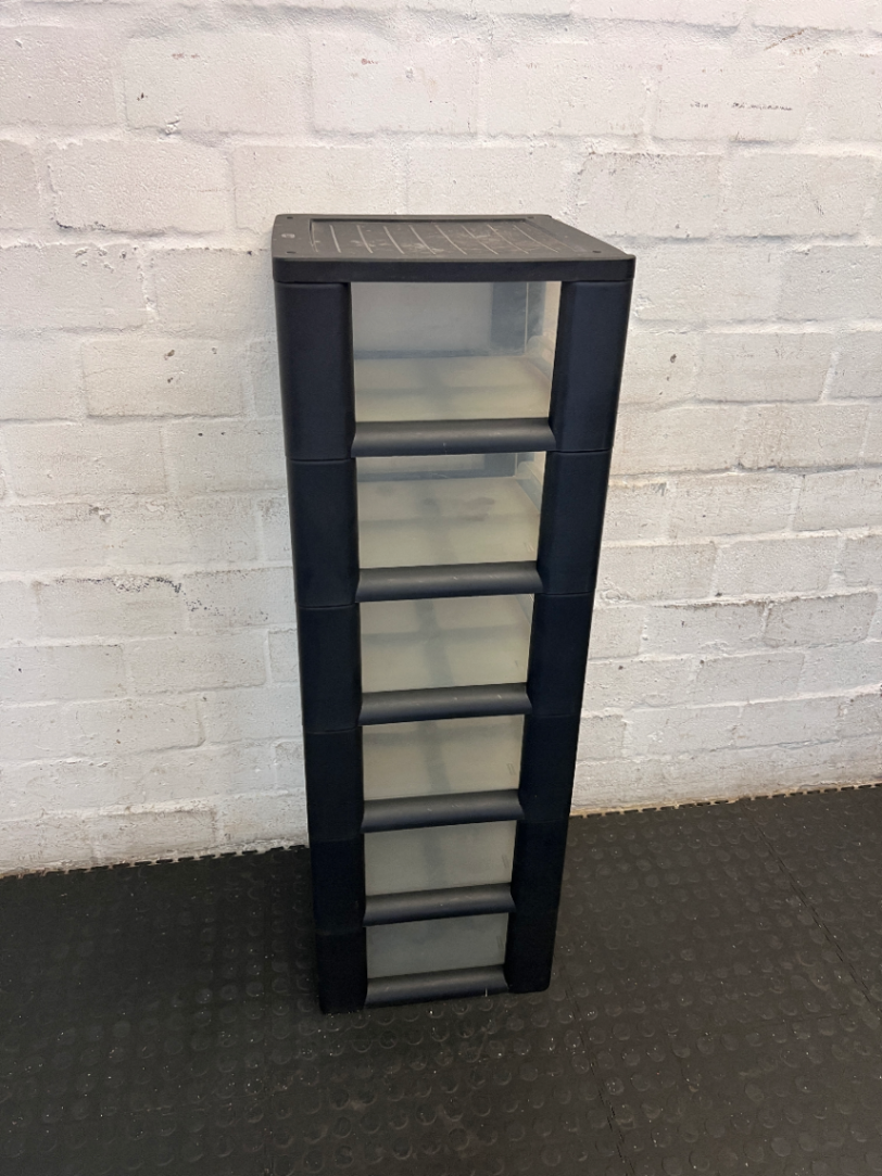 Tall Addis 6-Drawer Plastic Storage Unit — Good Working Order - 2ndhandwarehouse.com