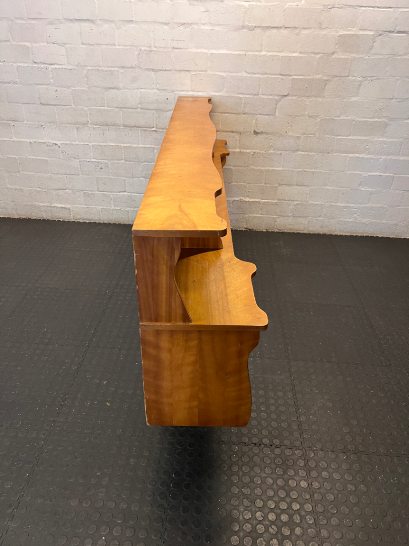 Double Wooden Headboard with Integrated Pedestals - 2ndhandwarehouse.com