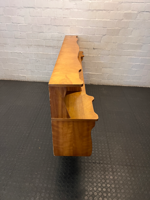 Double Wooden Headboard with Integrated Pedestals - 2ndhandwarehouse.com