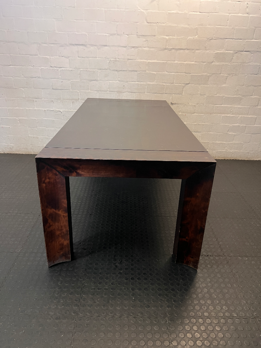 Coricraft 8 Seater Dining Table in Dark Wood Stain — Surface Scratches; Requires Sanding and Re-stain - 2ndhandwarehouse.com