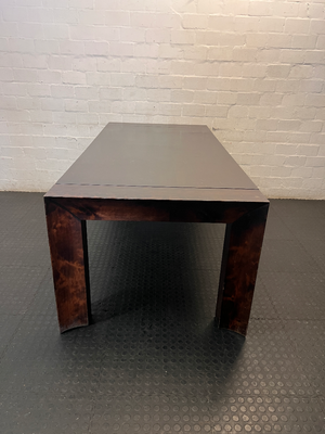 Coricraft 8 Seater Dining Table in Dark Wood Stain — Surface Scratches; Requires Sanding and Re-stain - 2ndhandwarehouse.com
