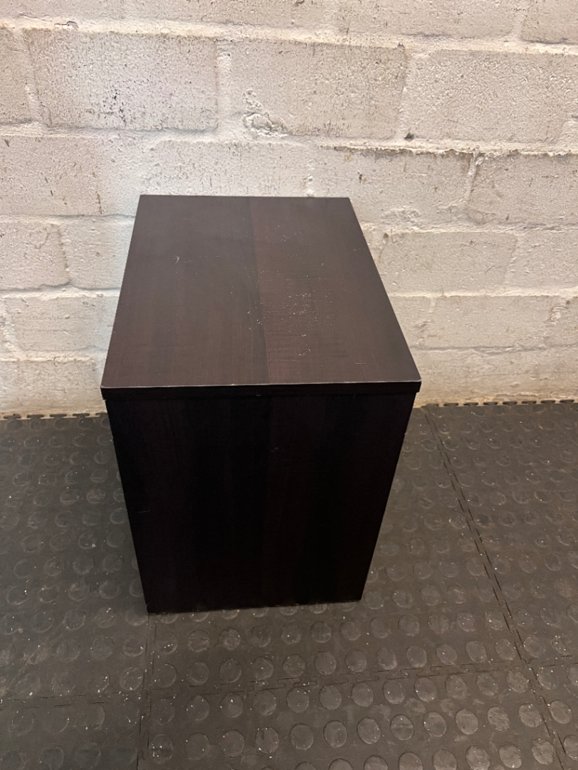Dark Brown Minimalist Open Shelf Side Table — Well Used Fair C - 2ndhandwarehouse.com