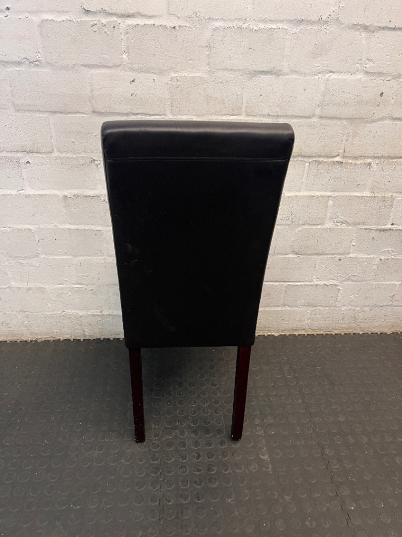 Modern Black Upholstered Dining Chair — Well Used Dining C - 2ndhandwarehouse.com