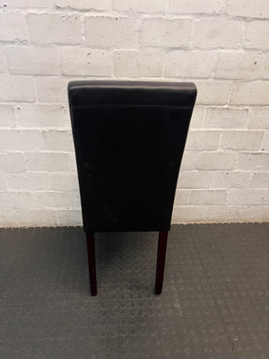 Modern Black Upholstered Dining Chair — Well Used Dining C - 2ndhandwarehouse.com