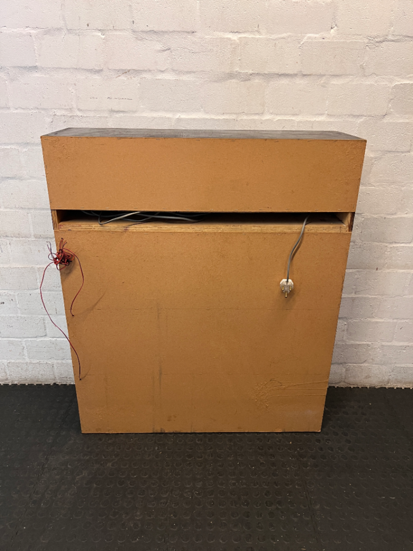 The Sharks Branded Pine Bar Back Storage Unit — Visible Wear and Scuff M - 2ndhandwarehouse.com