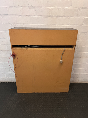 The Sharks Branded Pine Bar Back Storage Unit — Visible Wear and Scuff M - 2ndhandwarehouse.com