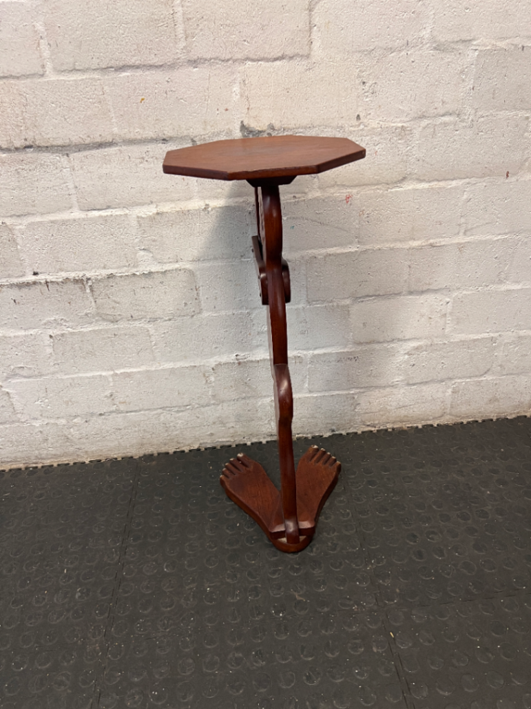 Carved Wooden Figurative Side Table - 2ndhandwarehouse.com