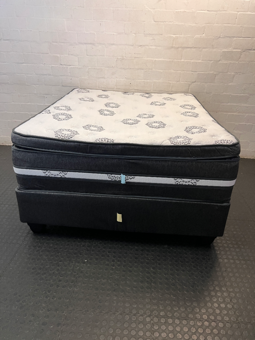 Sleepmasters Queen Base Set with Pillow-Top Mattress - 2ndhandwarehouse.com