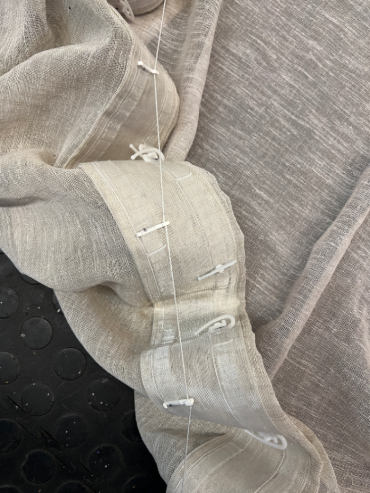 @Home Tapered Neutral Sheer Curtain — Good Used Condition